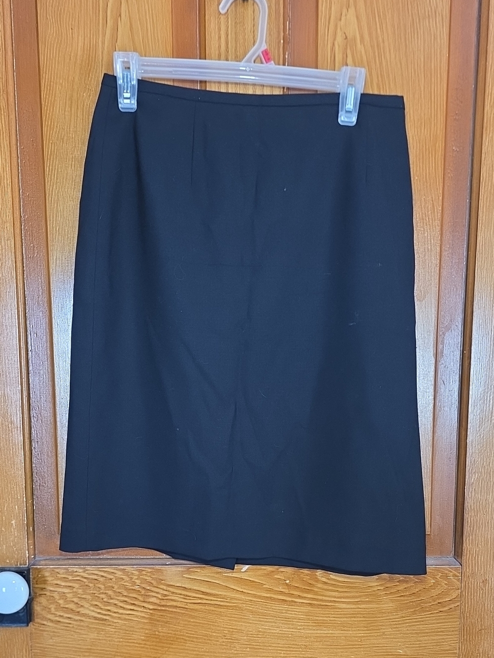 Kate Hill Black Wool Pencil Skirt